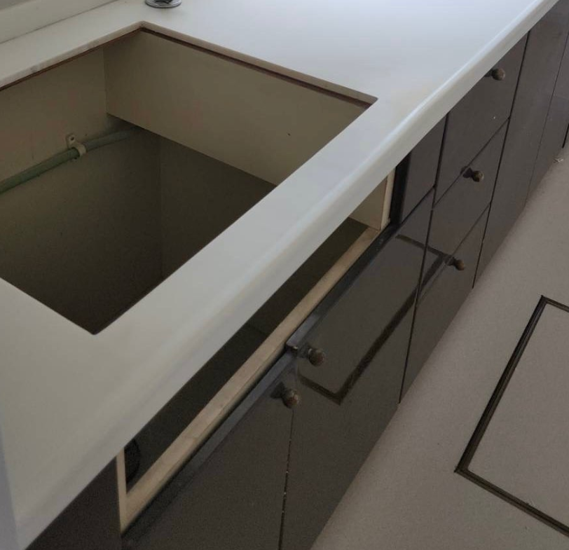 キッチン天板亀裂の補修リペア